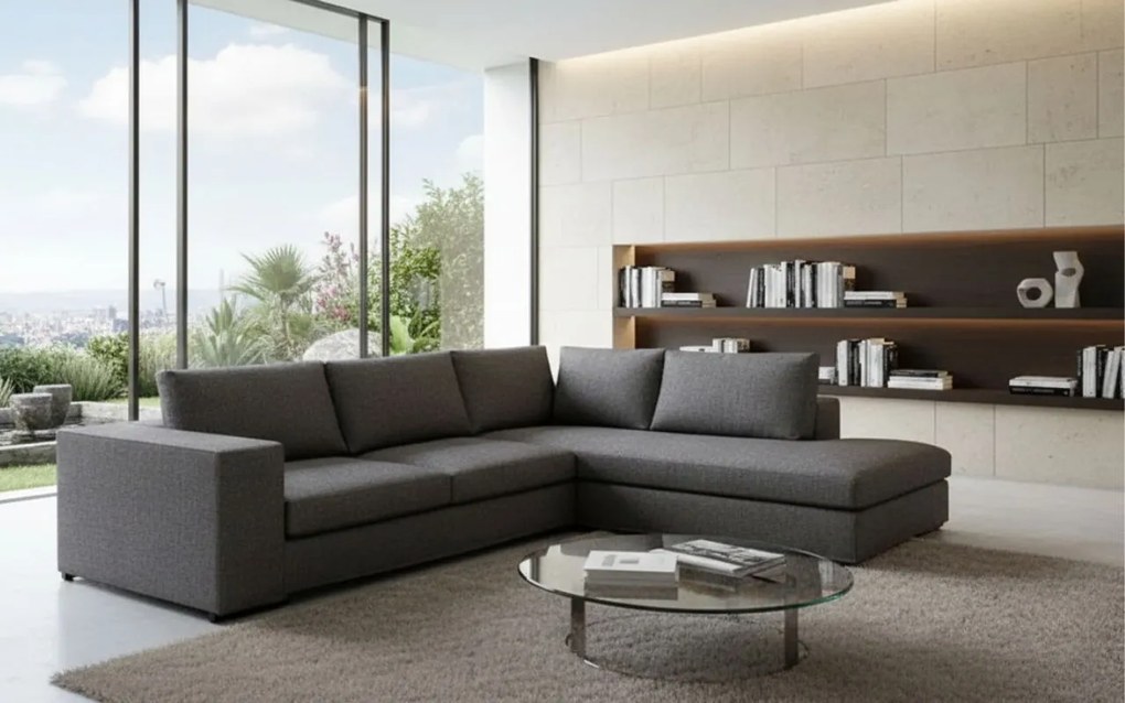 Ъгъл диван Carla-Left-260φ 200β-Gray