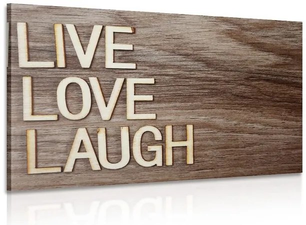 Картина на платно – Със слова - Live Love Laugh