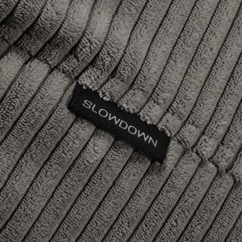 Син пуф от рипсено кадифе Lounge – SLOWDOWN