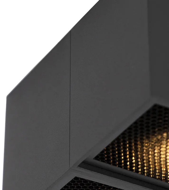 Дизайнерски прожектор черен 4-светлина - Qubo Honey