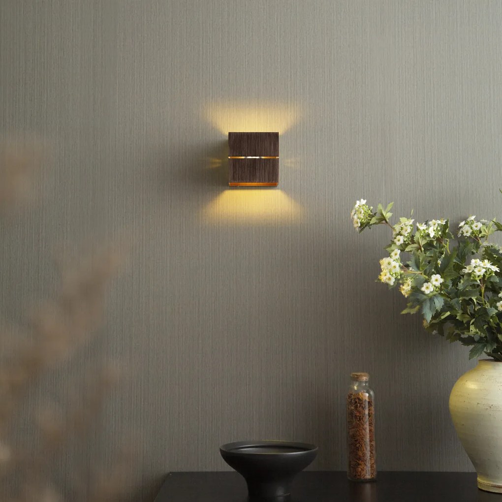 Модерна стенна лампа тъмен бронз с LED и димер за докосване, акумулаторна - Joris Groove