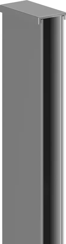 Mexen стенен профил за душ стена 8 мм, Gun Metal - 800-00-95