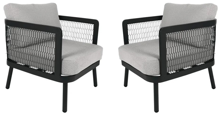 Сиво метално градинско кресло Edinburgh Duo – Rojaplast