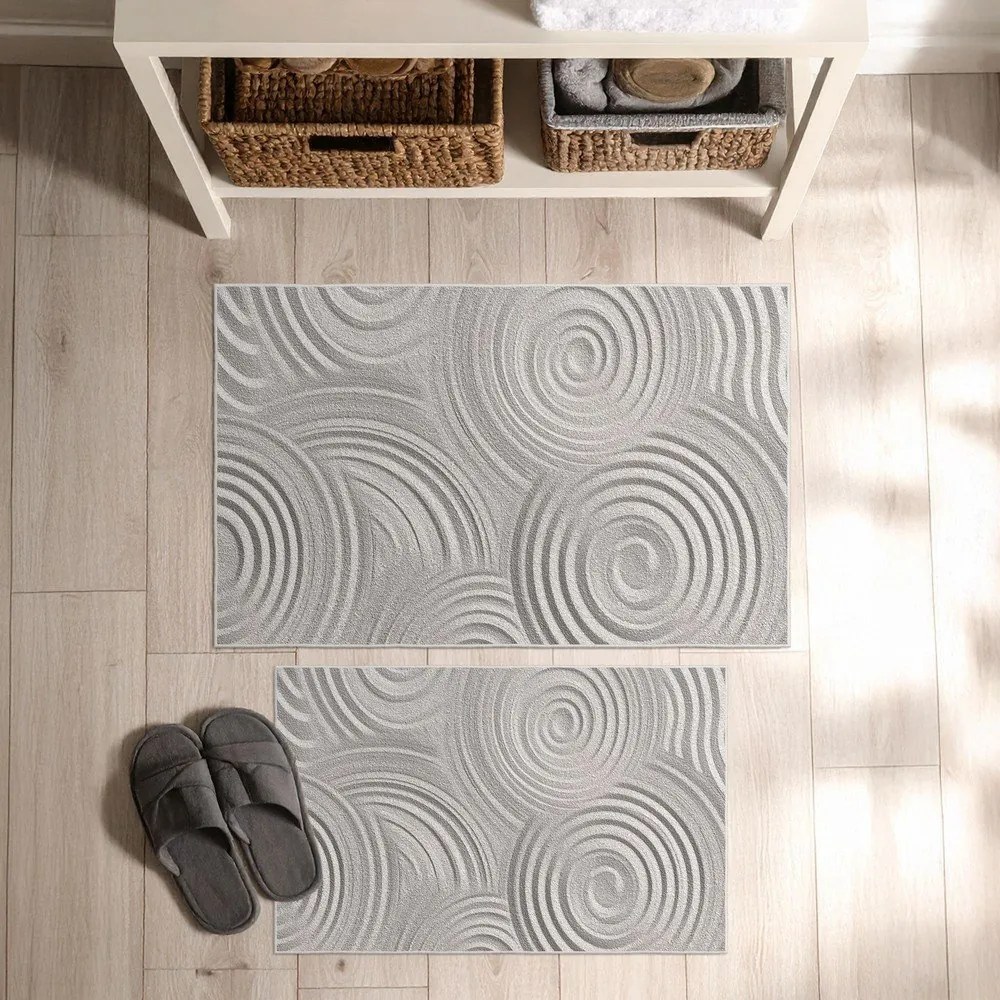 Светлосиви килими за баня в комплект 2 бр. 60x100 cm – Foutastic