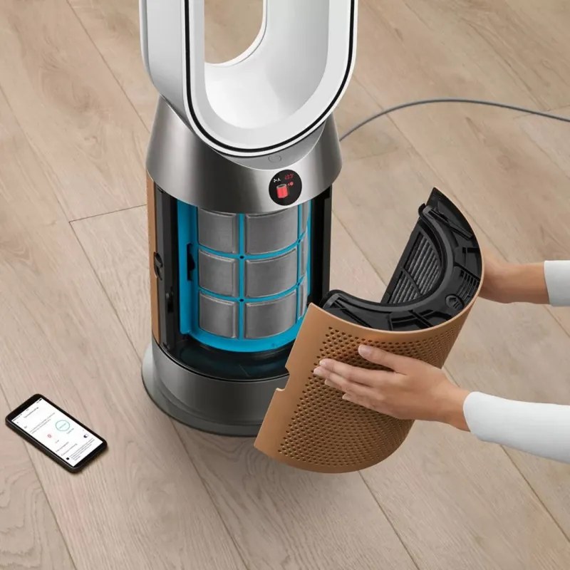Пречиствател на въздух 3в1 Dyson HP09 NK/GD, Охладител, Отоплител, До 81м2, Wi-Fi, 10 скорости, Осцилация, Авто. сензор за мръсен въздух, Никел/златист