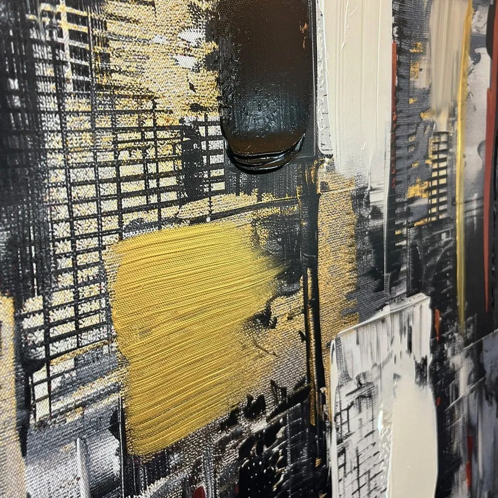 Картина с ръчно изрисувани елементи 70x100 cm Cityscape – Styler