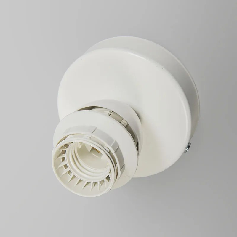 Модерна таванна лампа бяла с черен абажур 45 см - Combi