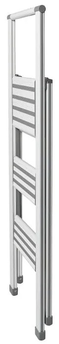 Бели сгъваеми стъпала Ladder Alu, височина 127 cm - Wenko