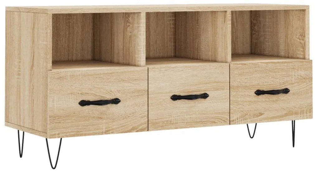 829031 vidaXL ТB шкаф, сонома дъб, 102x36x50 см, инженерно дърво