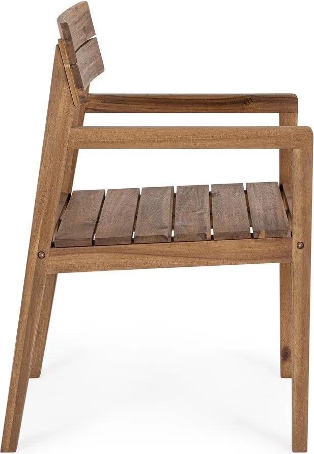 Градински стол от масивно дърво в естествен цвят Rodano – Bizzotto