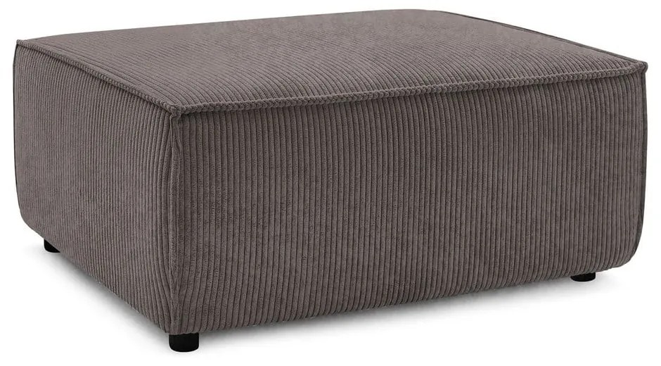 Кафяво-сива табуретка от рипсено кадифе Nihad – Bobochic Paris