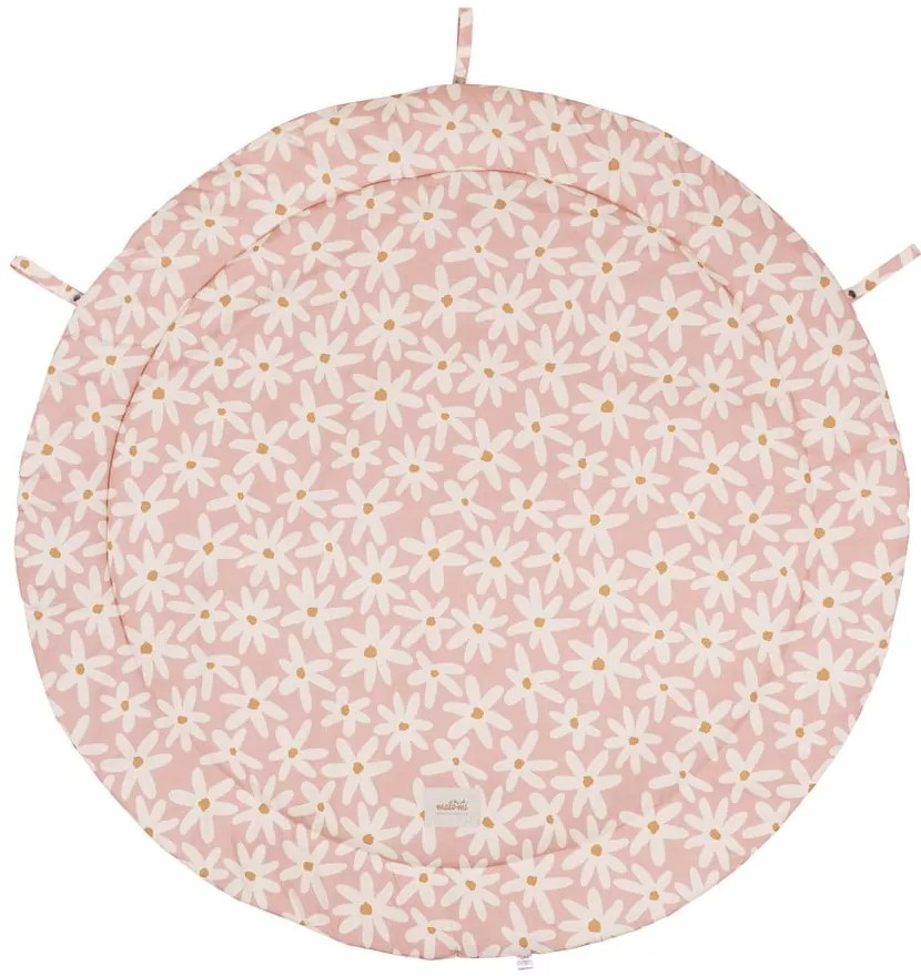 Розова детска постелка за игра Blash Daisies - Malomi Kids