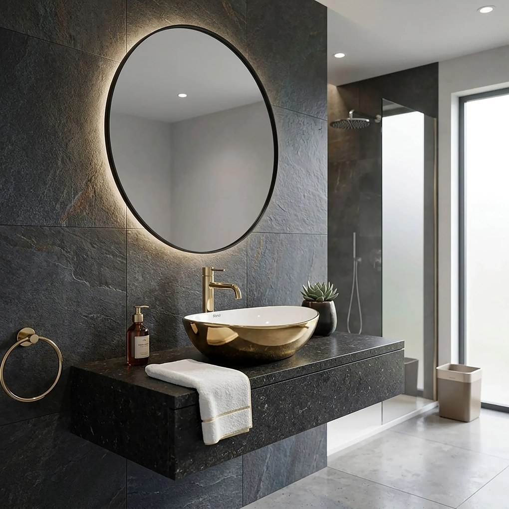 Умивалник за плот Rea Sofia Gold / White