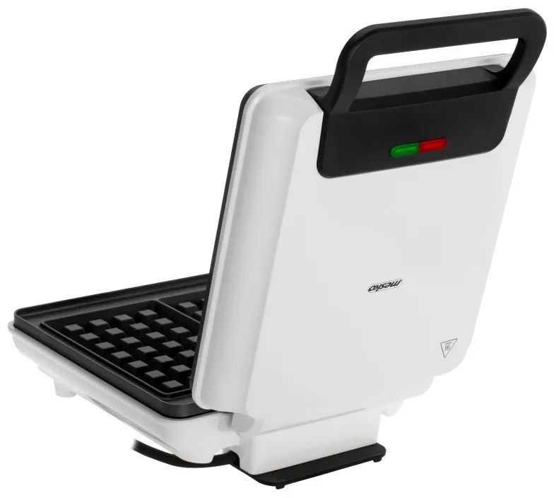 Гофретник Mesko MS 3091, 1800W, Незалепващо покритие, 2 плочи, Неплъзгащи се крачета, Бял