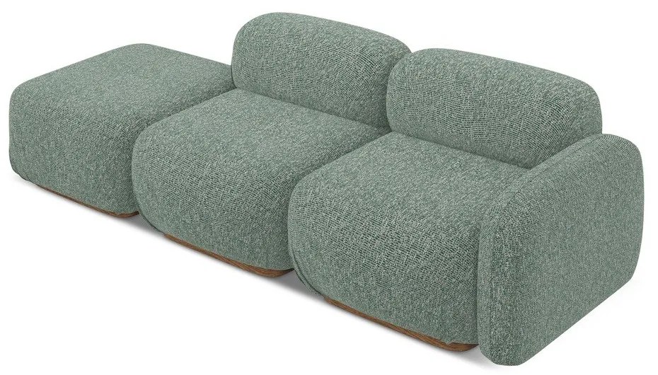 Светлозелен модулна лежанка (десен ъгъл) Ailani – Makamii