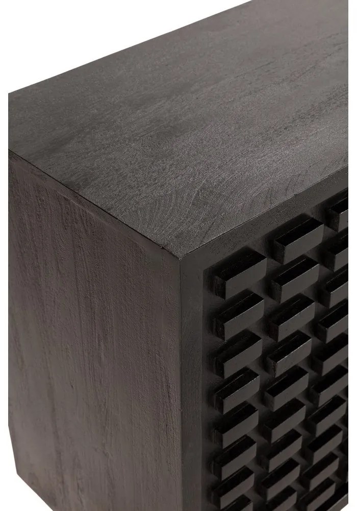 Черен скрин от масивно манго 200x80x40 cm Inaya – MOME