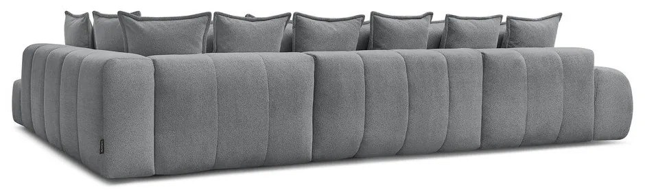 Тъмносив шенилов сгъваем/с място за съхранение ъглов диван (десен ъгъл/U форма) Everest – Bobochic Paris