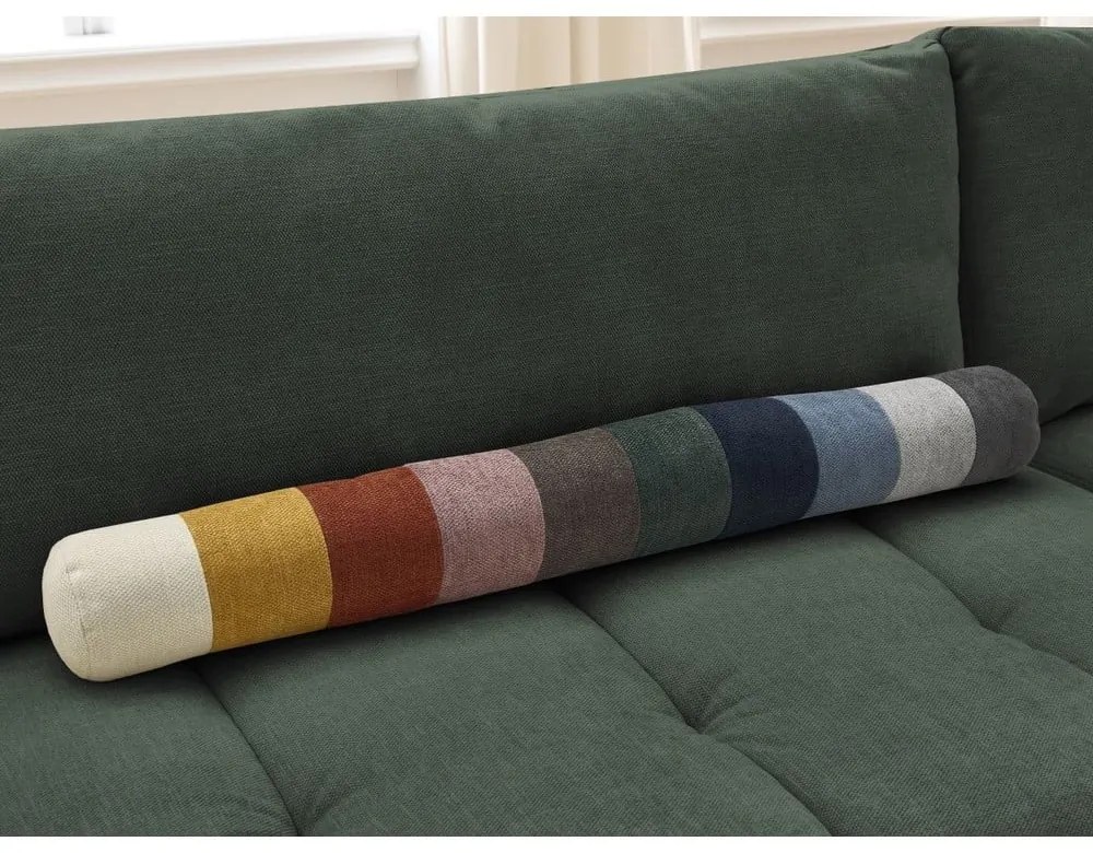 Зелен сгъваем/с място за съхранение ъглов диван (десен ъгъл/L форма) Fuji – Bobochic Paris