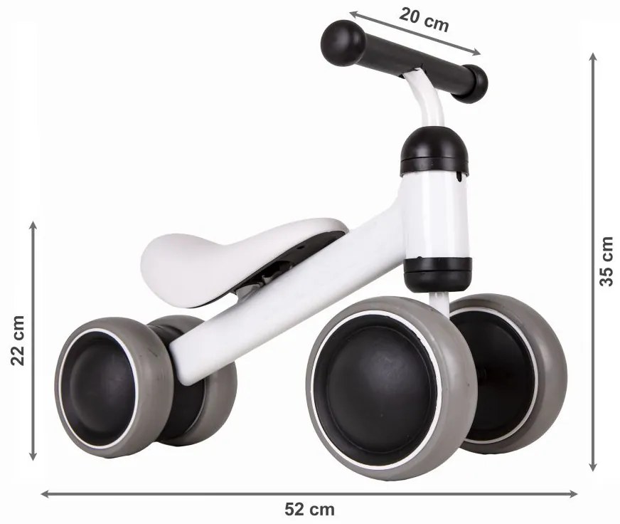 Детски велосипед в бяло ECOTOYS