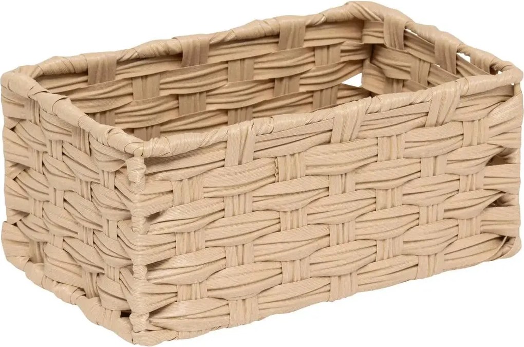 Комплект от 3 коша за съхранение 5five Tresse, PE, Високи, Бежови