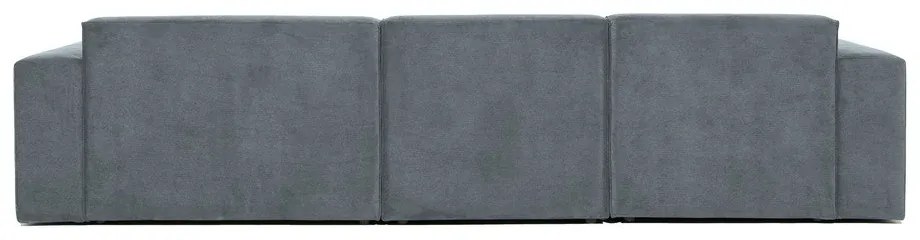 Сив ъглов диван от рипсено кадифе (десен ъгъл) Sting – Scandic