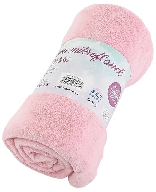 Розово детско одеяло от микрофланела 110x140 cm Exclusive - B.E.S.