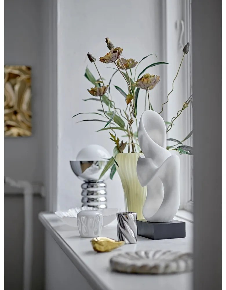 Настолна лампа в сребрист цвят със стъклен абажур (височина 32 cm) Spike – Bloomingville