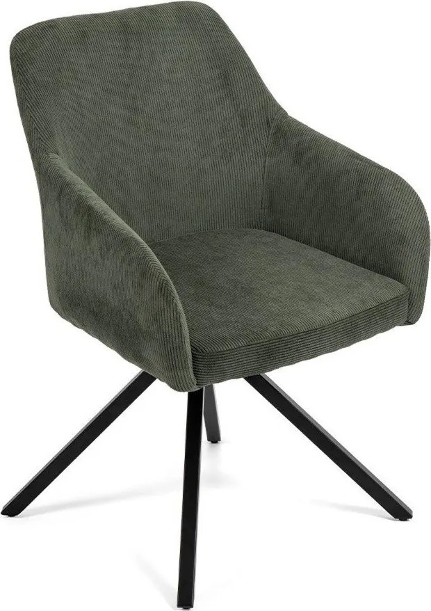 Зелен тапициран трапезен стол Lunio – Bonami Essentials