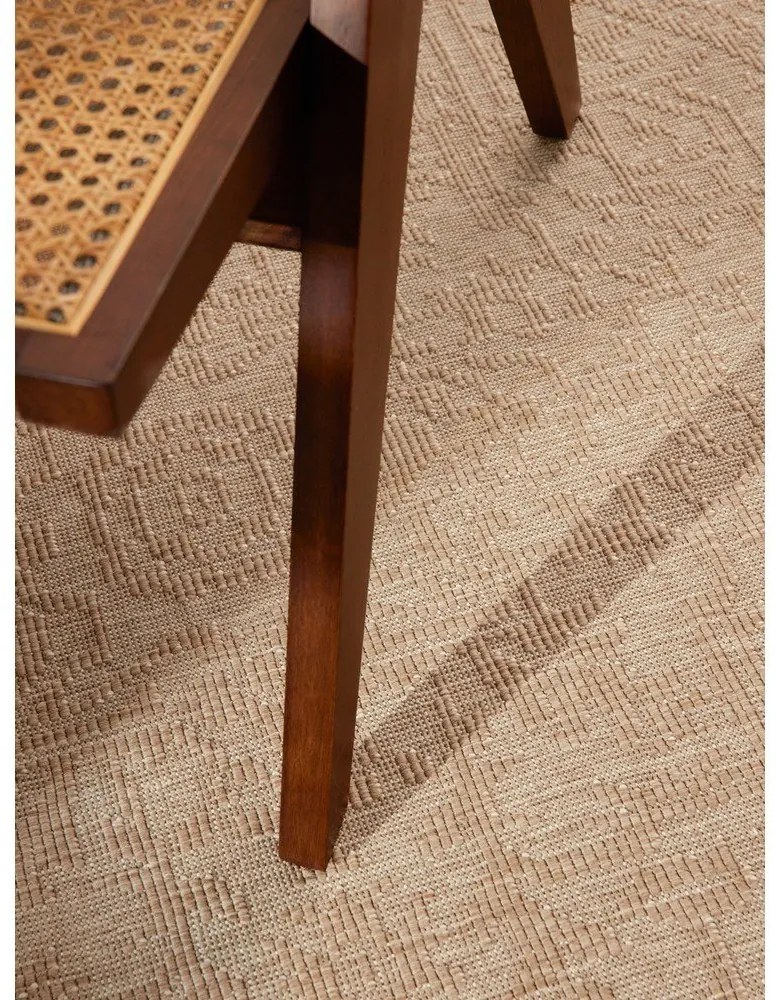 Кръгъл килим за открито и закрито в цвят слонова кост и бежово ø 160 cm Duet Kona – NORTHRUGS