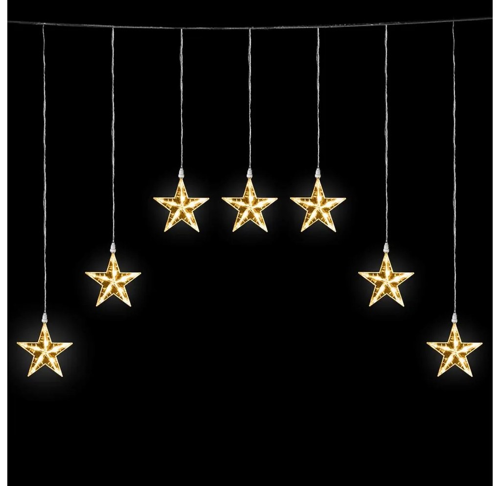 Aigostar - LED външна коледна гирлянда 70xLED/230V 1,2x1m IP44 топла бяла звезди