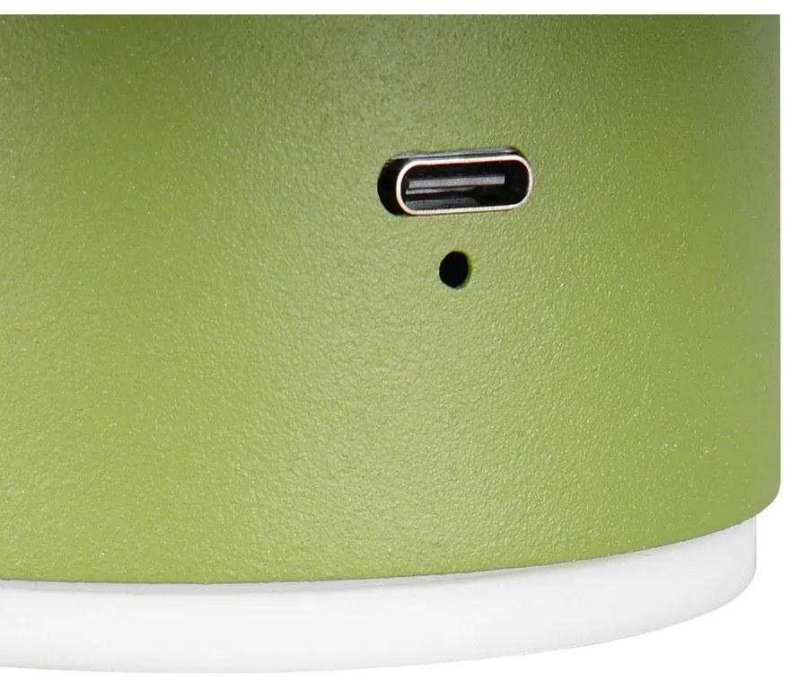 Зелена LED стенна лампа с USB Davey – Reality