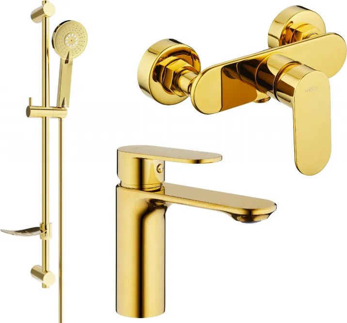 Mexen Milo DF40 душ комплект, златен - 71304DF40-50