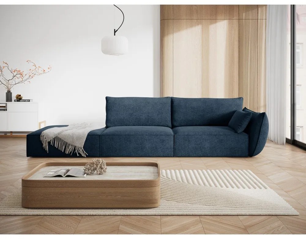 Тъмносин шезлонг (десен ъгъл) Vanda – Mazzini Sofas