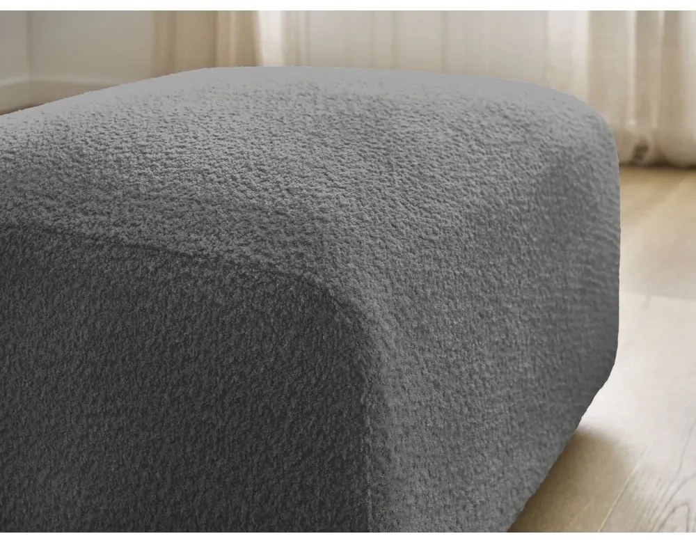 Сива табуретка от букле Tina – Bobochic Paris