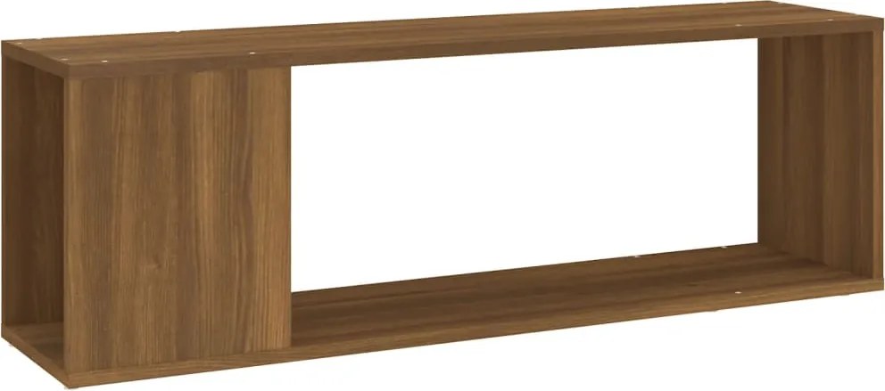 816037 vidaXL ТВ шкаф, кафяв дъб, 100x24x32 см, инженерно дърво
