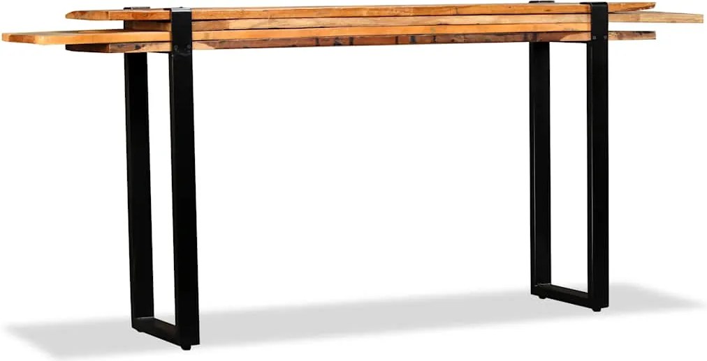 244594 vidaXL Конзолна маса, регенерирано дърво масив, регулируема