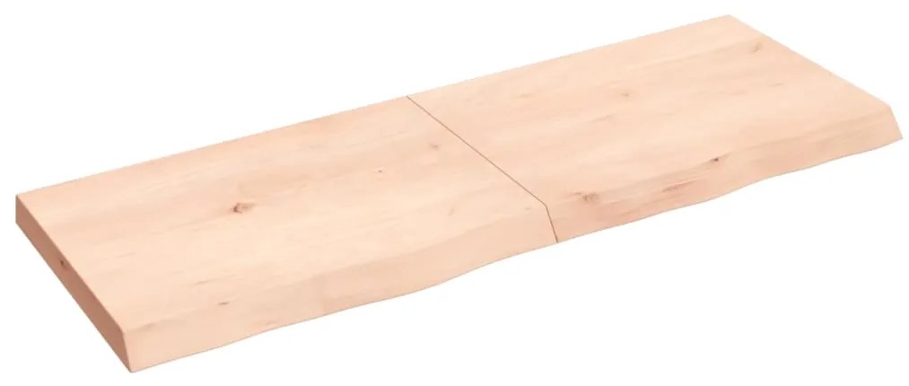 3156317 vidaXL Плот за маса, 140x50x(2-6) см, необработен масивен дъб