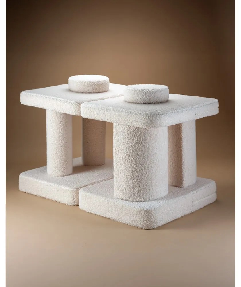 Кремав детски диван от букле 132 cm Settee – Wigiwama