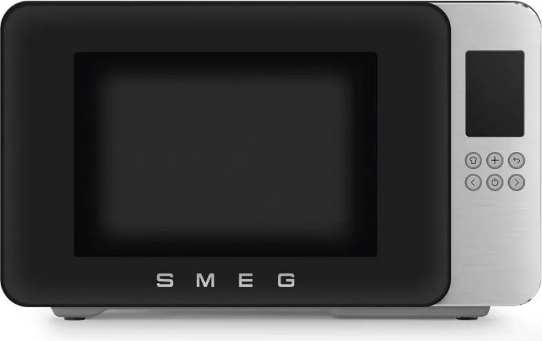 Микровълнова фурна с грил 4в1 SMEG Collezione MOC01BLMEU, 1900W, 29 л, 18 програми, Плавно затваряне, Звуков сигнал, LCD, Черен мат