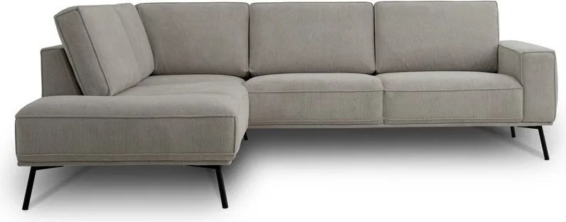 Сиво-бежов шенилов ъглов диван (ляв ъгъл/L форма) Amsterdam – Scandic