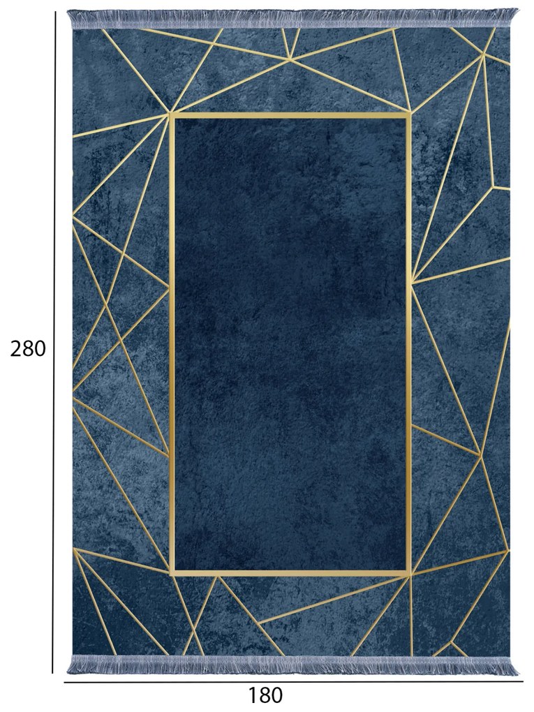 Килим 180х280 - HM7723.28 цвят син-златист