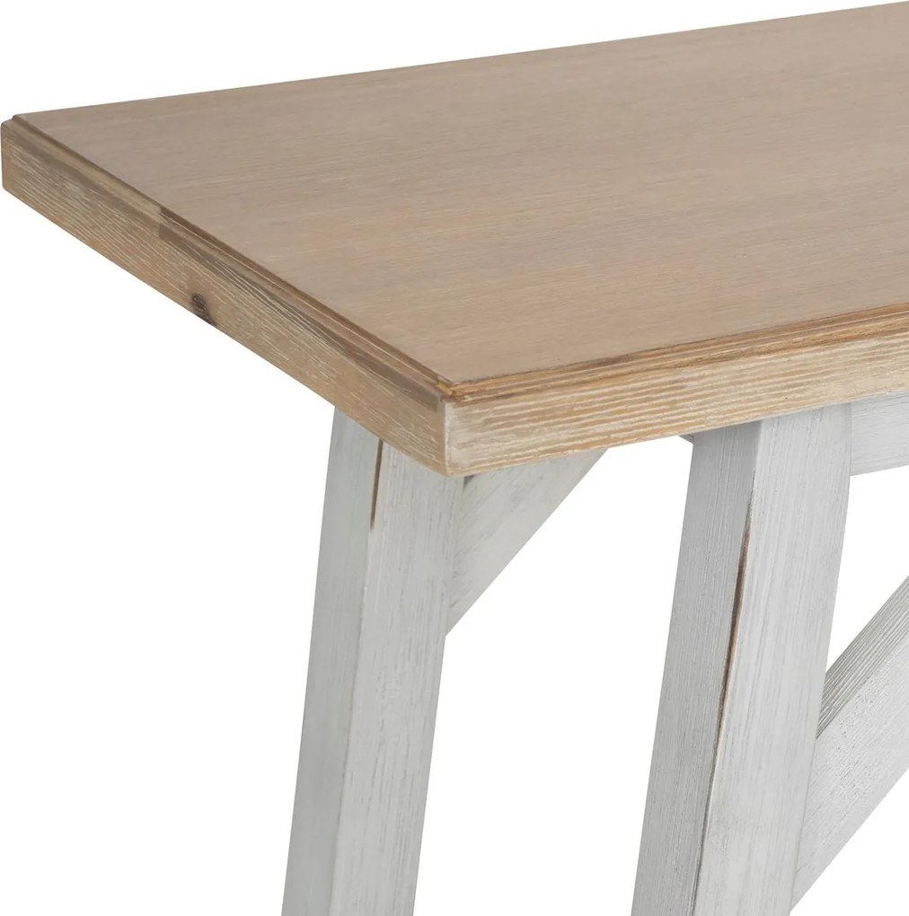 Конзолна маса atmosphera Olbia, 120 cm, MDF, Акация, Бял