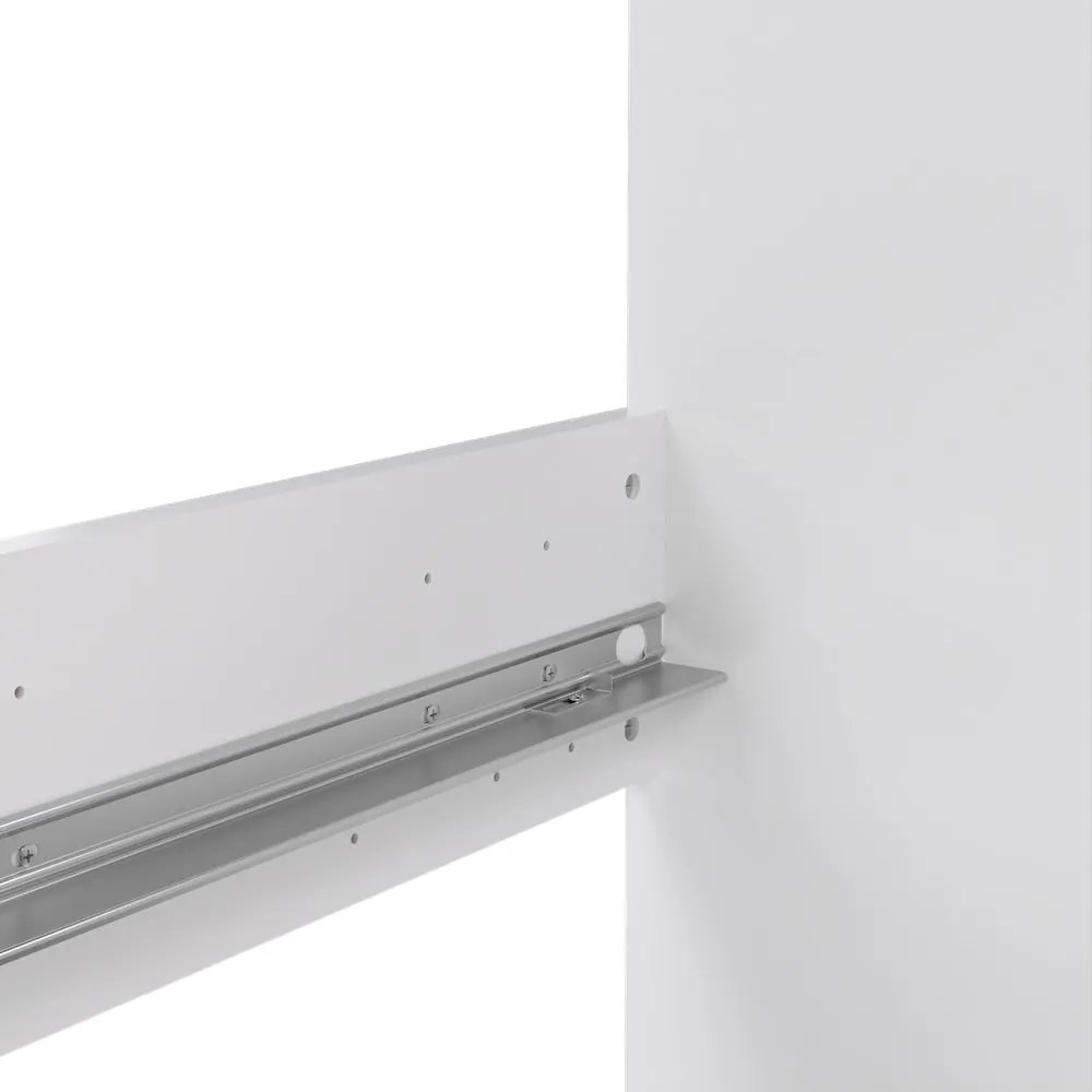 Бяло двойно легло 140x200 cm ПДЧ без ламелно дъно Naia – Tvilum