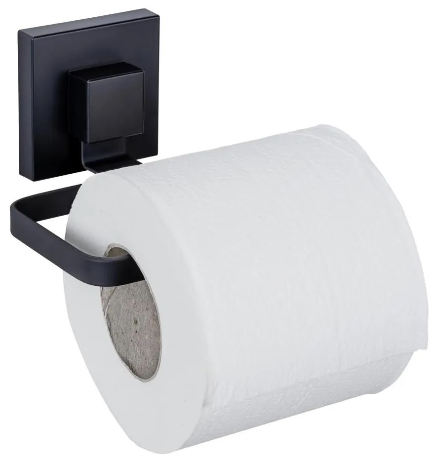 WENKO 71447800 - Държач за тоалетна хартия VACUUM-LOC QUADRO ED 14x11 cm черен