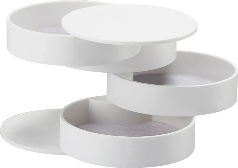 Бяла кутийка за бижута, ⌀ 10 cm Tower - YAMAZAKI