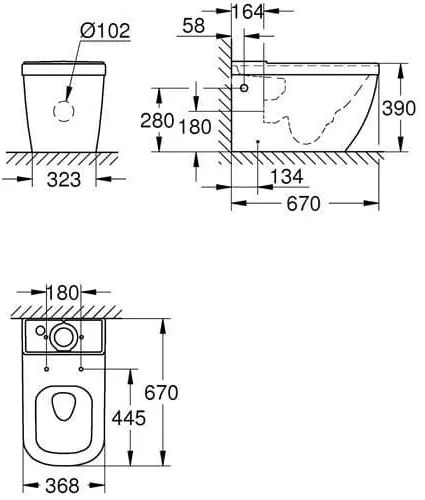 Тоалетна Grohe Euro Ceramic