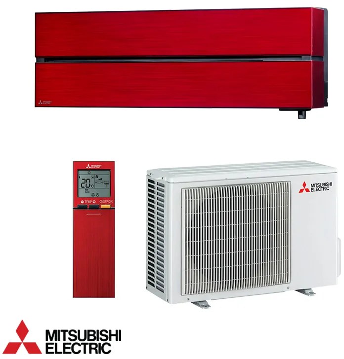 Инверторен климатик Mitsubishi Electric MSZ-LN25VGR/MUZ-LN25VG, 9000 BTU, 20 м2, A+++ / A+++, Wi-Fi, R-32, Червен