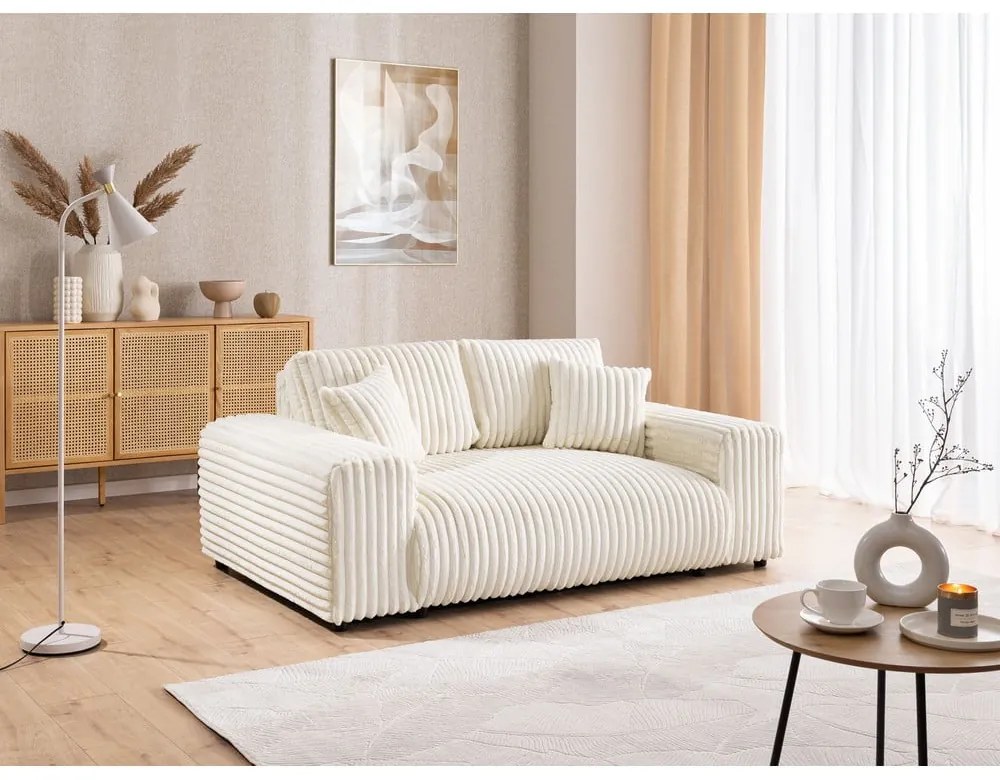 Кремав диван от рипсено кадифе 178 cm Justin – Ropez