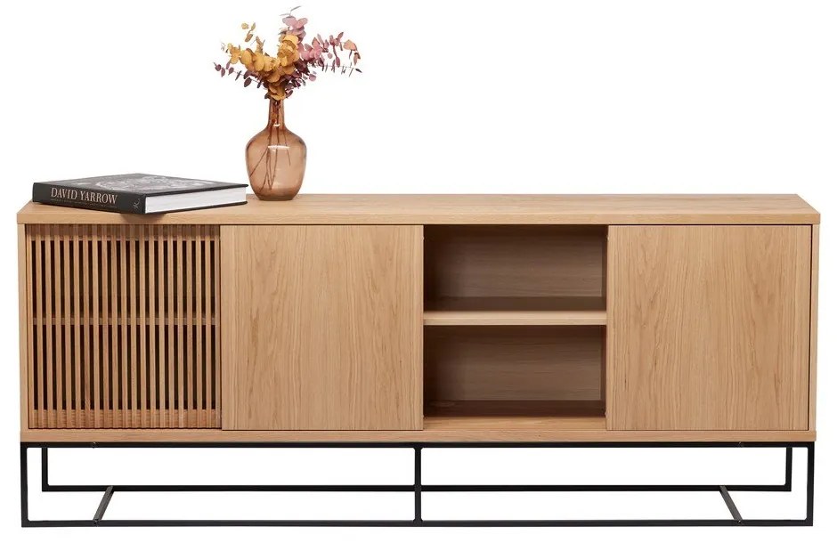 Нисък скрин от дъб в естествен цвят 188x75 cm Ende - Woodman