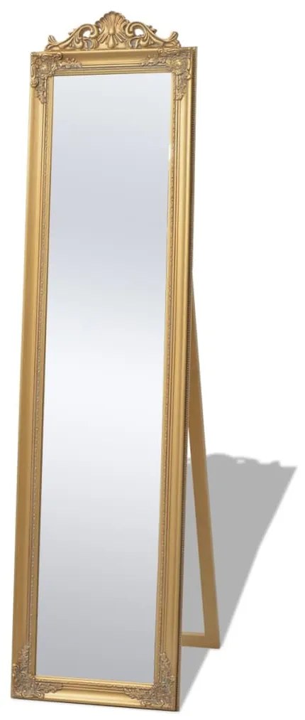 243692 vidaXL Стенно огледало, бароков стил, 160x40 см, златисто
